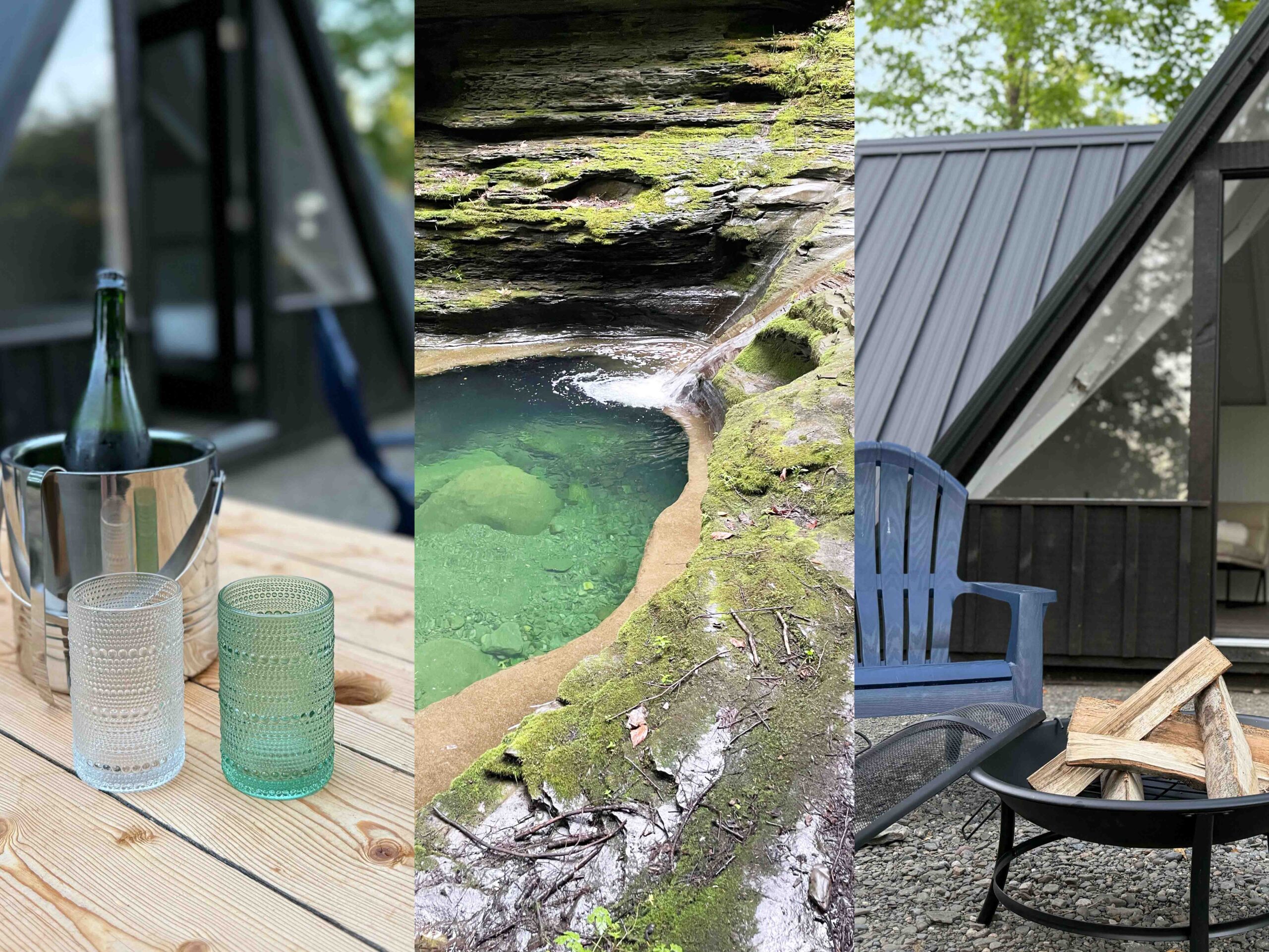 A-frame glamping, gorges and waterfalls, and the perfect place for Finger Lakes wine.